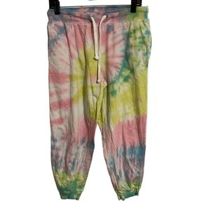 Woman’s tie-dye dreamsicle sweatpants